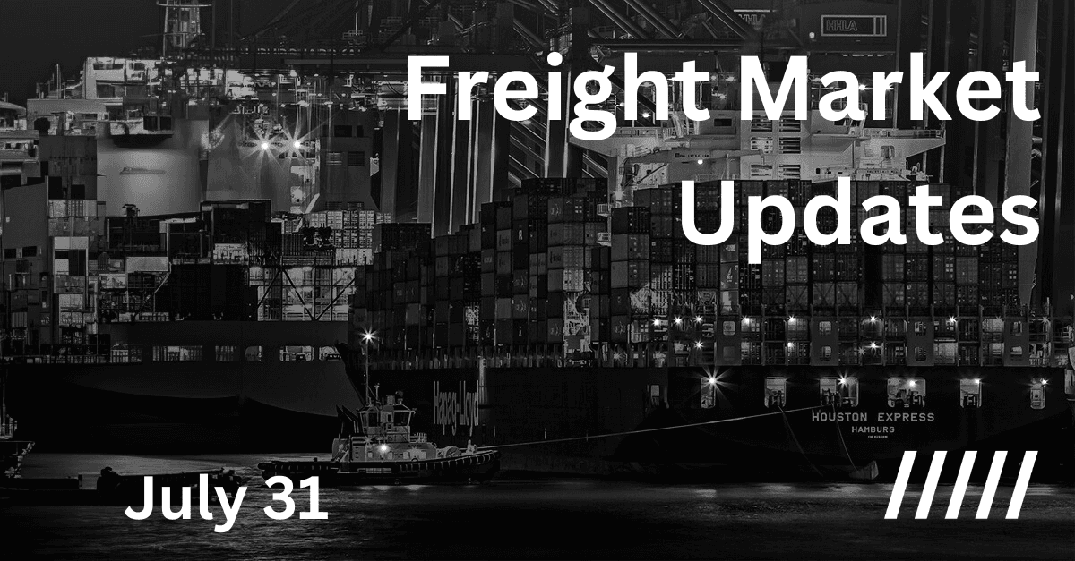 Freight market update - 31 July 2024